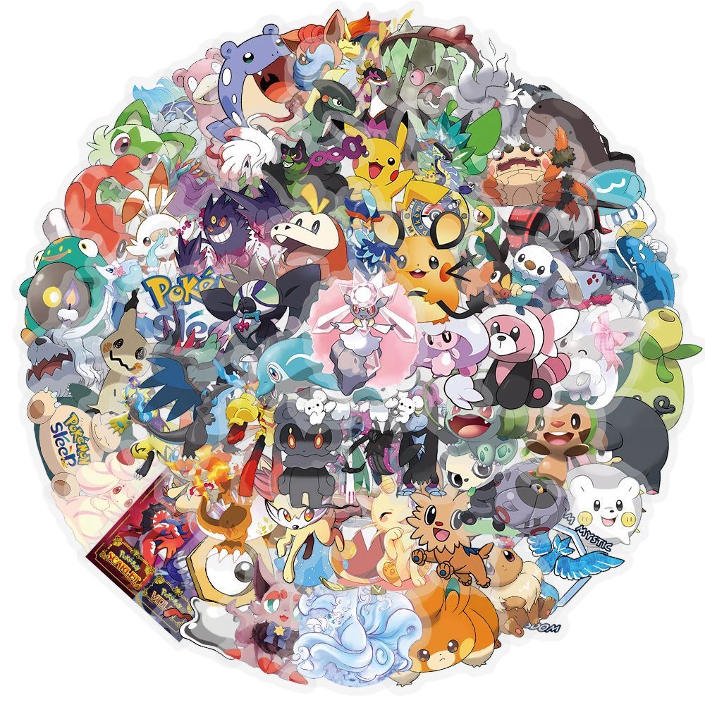 100Pcs Pokémon Stickers Cute C - Tablet Cute Accessories 评论和价格