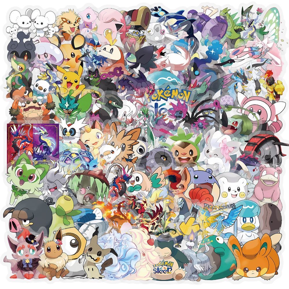 100Pcs Pokémon Stickers Cute C - Tablet Cute Accessories 评论和价格