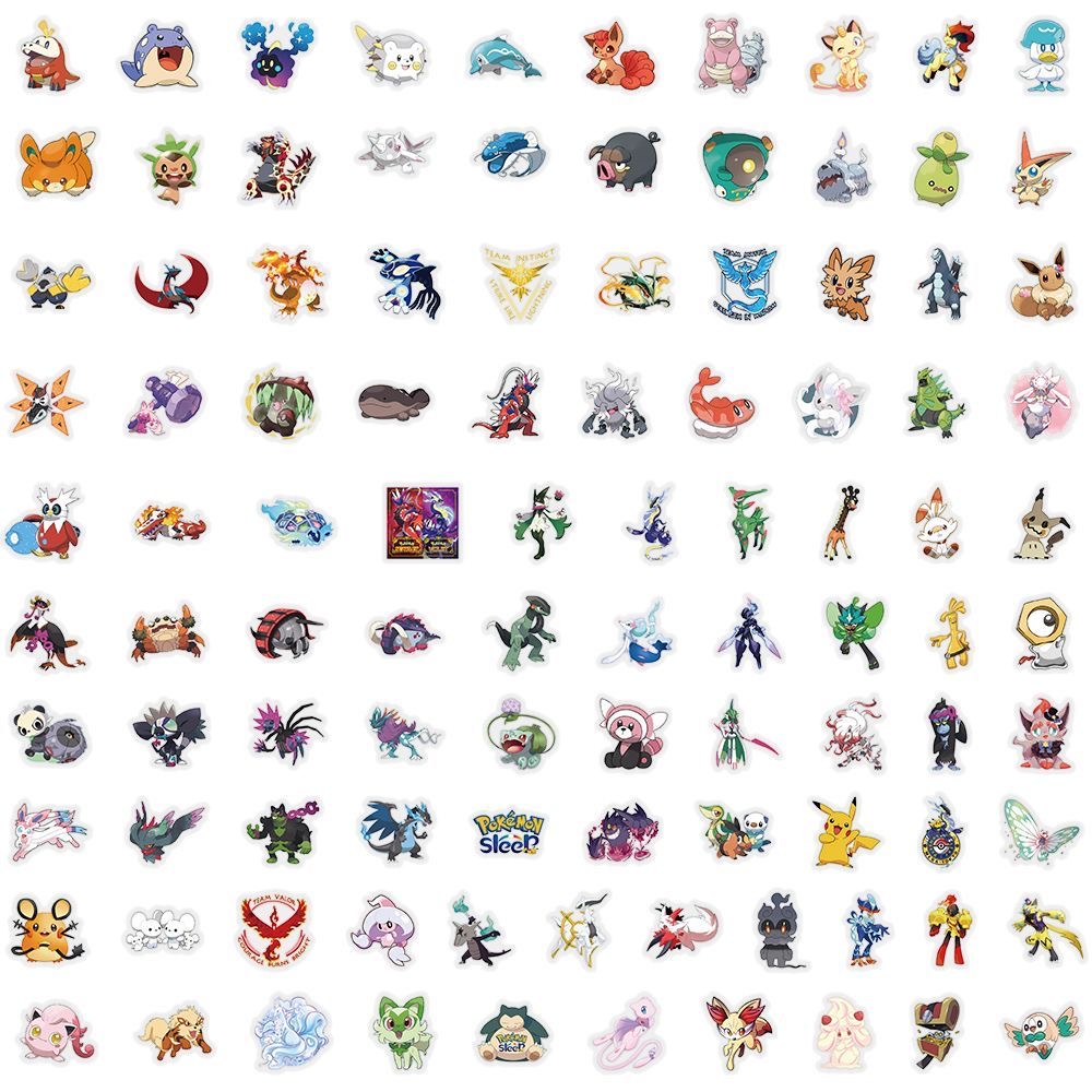 100Pcs Pokémon Stickers Cute C - Tablet Cute Accessories 评论和价格