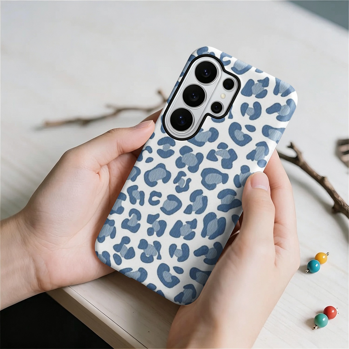 Blue Leopard Print 2-in-1 Dual - Samsung Galaxy S24 评论和价格