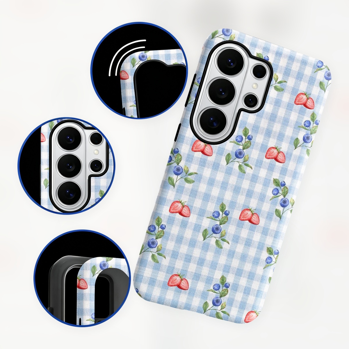 Blueberry Strawberry Gingham 2 - Samsung Galaxy S24 评论和价格