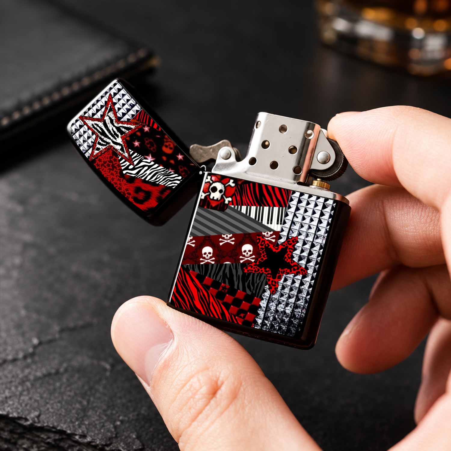 Trendy Red Black Patchwork Pat - Zebra Tablet Accessories 评论和价格
