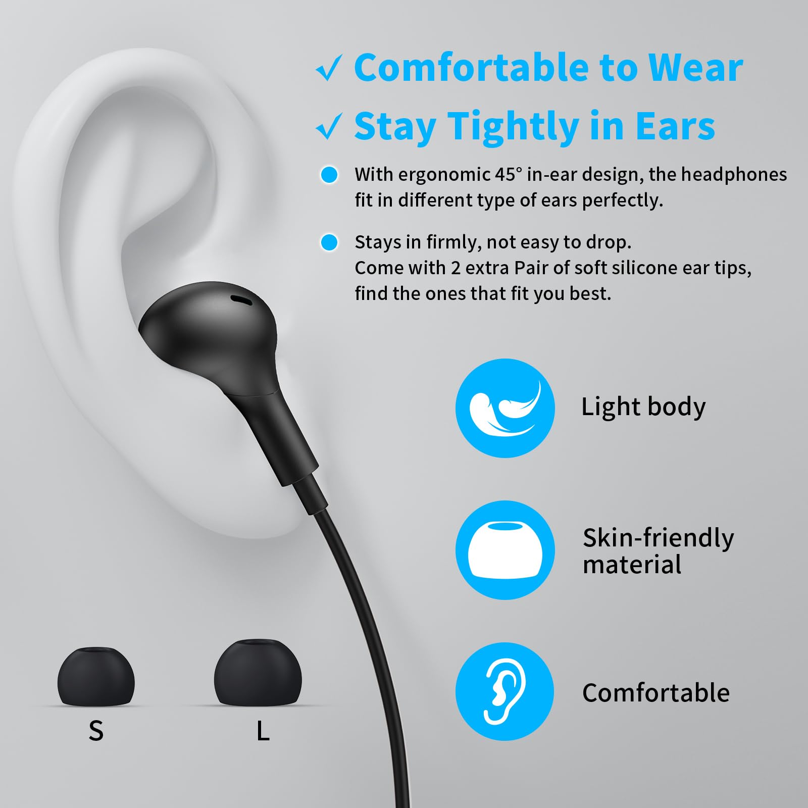 USB C Headphone for Samsung Ga - Wired Earphone Lightning 评论和价格